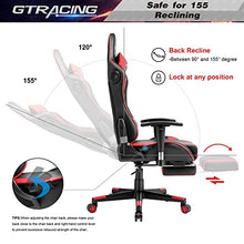 Load image into Gallery viewer, GTRACING Gaming Chair with Footrest Speakers Video Game Chair Bluetooth Music Heavy Duty Ergonomic Computer Office Desk Chair Red