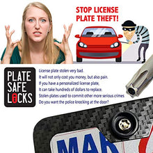 Load image into Gallery viewer, Aootf License Plate Screws Anti Theft - Stainless Steel Security Screws License Plate Bolts Fasteners,Tamper Proof Hardware for Tag Plates on Cars Trucks, Black Chrome Caps -58PC