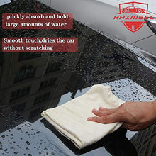 Load image into Gallery viewer, Chamois Cloth for car Drying Towel Real Leather Super Absorbent Fast Drying Natural Chamois Car Wash Cloth Accessory S M L (3 Pack)