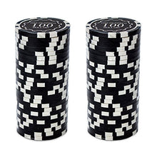 Load image into Gallery viewer, Brybelly Eclipse Poker Chips Heavyweight 14-Gram Clay Composite - Pack of 50 ($100 Black)