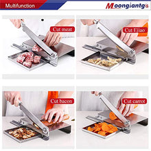 Load image into Gallery viewer, Moongiantgo Manual Meat Slicer Stainless Steel Jerky Cutter Slicing Knife for Slicing Frozen Meat Bacon Vegetable Fruit Herbs Pastry Cheese (KD0270: 190mm Cutting Length)