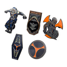 Load image into Gallery viewer, Marvel Studios: Black Widow Taskmaster Metal-Based with Enamel 5 Lapel Pin Set Comes in an Officially Licensed Spinning 16cm Circular Window Box(Amazon Exclusive)