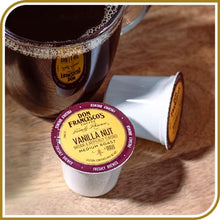 Load image into Gallery viewer, Don Francisco's Vanilla Nut Flavored Medium Roast Coffee Pods - 100 Count - Recyclable Single-Serve Coffee Pods, Compatible with your K-Cup Keurig Coffee Maker (Including 2.0)