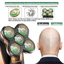 Load image into Gallery viewer, Head Shavers for Bald Men, CHLANT Bald Head Shavers for Men Cordless Rechargeable,Electric Shavers Wet&Dry Waterproof 5 in 1 Rotary Shaver Electric Razor Grooming Kits with Hair Clippers Beard Trimmer