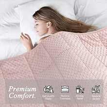 Load image into Gallery viewer, ALANSMA Reversible Weighted Blanket for All Season, Warm and Cool, Luxury Minky Velvet, Enjoy Sleeping Anywhere