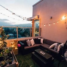Load image into Gallery viewer, Brightown Outdoor String Lights-2 Pack 25Ft G40 Globe Patio Lights with 26 Edison Glass Bulbs(1 Spare), Waterproof Connectable Hanging Light for Backyard Porch Balcony Decor, E12 Socket Base, Black