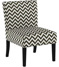 Load image into Gallery viewer, Red Hook Martina Contemporary Upholstered Armless Accent Chair - Grey Chevron