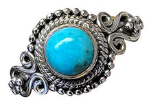 Load image into Gallery viewer, Natural Blue Mohave Turquoise 925 Solid Sterling Silver Engagement Ring Size 9.25