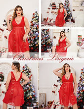 Load image into Gallery viewer, Avidlove Chemise Nightgowns Sexy Babydoll Lingerie Bridal Sleepwear Nighty Red, L
