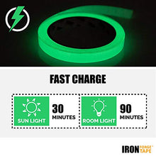 Load image into Gallery viewer, Glow Tape - 1 Inch x 30ft Vinyl Adhesive Glow-in-The-Dark Tape Roll - Lasts Up to 12 Hours