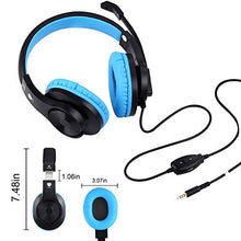 Load image into Gallery viewer, BlueFire 3.5mm PS4 Gaming Headset Bass Stereo Over-Ear Gaming Headphone with Microphone and Volume Control Compatible with PS4, New Xbox One, Xbox One S, Xbox One X, Nintendo Switch, PC(Blue)