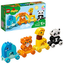 Load image into Gallery viewer, LEGO DUPLO My First Animal Train 10955 Pull-Along Toddlers’ Animal Toy with an Elephant, Tiger, Giraffe and Panda, New 2021 (15 Pieces)