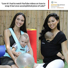 Load image into Gallery viewer, 9-in-1 CuddleBug Baby Wrap Sling + Carrier - Newborns & Toddlers up to 36 lbs - Hands Free - Gentle, Stretch Fabric - Ideal for Baby Showers - One Size Fits All (Grey)