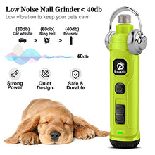 Load image into Gallery viewer, BOUSNIC Dog Nail Grinder with 2 LED Light - Super Quiet Pet Nail Grinder Powerful 2-Speed Electric Dog Nail Trimmer File Toenail Grinder for Puppy Small Medium Large Breed Dogs & Cats (Green)