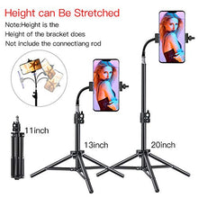 Load image into Gallery viewer, Tripod for iPhone Phone, Pixel 20 inch Phone Video Stand Cell Phone Tripod for Video Recording, Vlogging/Streaming/Photography, Smartphone Tripod Stand, Sturdy and Lightweight Stand