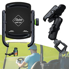 Load image into Gallery viewer, Roykaw Golf Cart Phone Mount Holder for iPhone/Galaxy/Google Pixel & GPS SkyCaddie SX400, SX500 - Upgrade One-Handed Pick and Place, Won't Fall Out