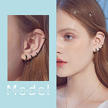 Load image into Gallery viewer, HANPABUM 12 Pairs Stainless Steel Small Round Hoop Earrings for Women Twisted Hoop Earrings Set, 10MM-20MM