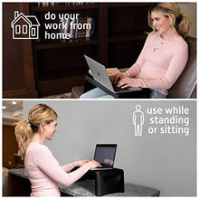 Load image into Gallery viewer, Folding Lap Desk, Laptop Desk, Breakfast Table, Bed Table, Serving Tray - The lapdesk Contains Extra Storage Space and dividers & Folds Very Easy, Great for Kids, Adults, Boys, Girls (Black)