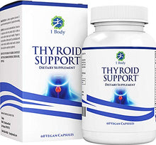 Load image into Gallery viewer, Thyroid Support Supplement with Iodine - Energy & Focus Formula - Vegetarian & Non-GMO - Vitamin B12 Complex, Zinc, Selenium, Ashwagandha, Copper, Coleus Forskohlii, & More 30 Day Supply