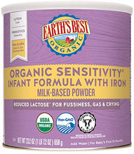 Load image into Gallery viewer, Earth's Best Organic Low Lactose Sensitivity Infant Formula with Iron, Omega-3 DHA & Omega-6 ARA, 23.2 Ounce