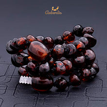 Load image into Gallery viewer, Amberalia knotted Baltic Amber Necklace, Lab-tested, Certified Genuine Amber - SIZES FOR EVERYBODY - Boost immune System -Polish Cherry- S (13”)