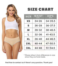 Load image into Gallery viewer, wirarpa Women's Mid Rise Briefs Cotton Stretch Underwear Ladies Breathable Panties 5 Pack Beige Small