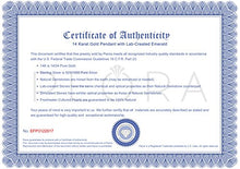 Load image into Gallery viewer, 14 Karat White Gold Cushion Cut 0.75 Carats Created Emerald Pendant