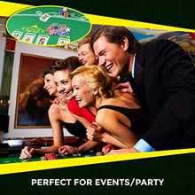 Load image into Gallery viewer, Tabletop Casino Felt Layout for Texas Holdem Poker and Blackjack - Premium Professional Grade Blackjack and Poker Mat for, Theme Party, Poker Night, Fundraisers & Gatherings