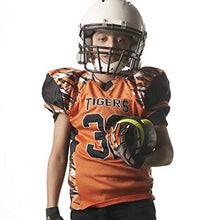 Load image into Gallery viewer, Franklin Sports Junior Size Football - Grip-Rite Youth Footballs - Extra Grip Synthetic Leather Perfect for Kids - Black and Optic