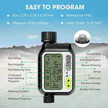 Load image into Gallery viewer, VIVOSUN 2 Way Garden Hose Splitter with Automatic Water Timer