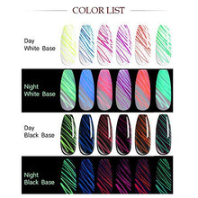 Load image into Gallery viewer, N/D 6PCS Luminous Spider Nail Gel Set, Glow in The Dark Poly Nail Extension Gel Kit, 8ml Nail Art Wire Drawing Polish, DIY Polish UV Nail Art Kit for Halloween Line DIY Manicure Art Decoration