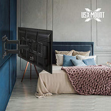 Load image into Gallery viewer, USX MOUNT Full Motion TV Wall Mount for Most 47-84 inch Flat Screen/LED/4K TVs, TV Mount Bracket Dual Swivel Articulating Tilt 6 Arms, Max VESA 600x400mm, Holds up to 132lbs, Arms Up to 16" Wood Stud