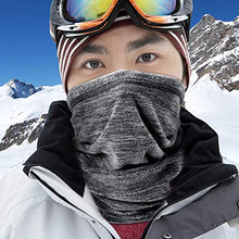 Load image into Gallery viewer, WTACTFUL Windproof Fleece Neck Warmer Scarf Face Mask Cover Bandana for Cold Weather Keep Warm Gear Winter Outdoor Sports Snowboard Skiing Cycling Hunting Fishing Men Women Gray & Green