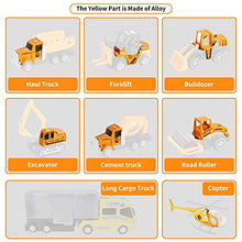 Load image into Gallery viewer, DOLIVE Construction Die-cast Car Toys Kids Alloy Metal Vehicles Play Mat Set,Excavator Cement Dump Truck Tractor Helicopter,Carrier Truck with Sounds n Lights, Gift Pack for 3 4 5 Year Old Boys Girls