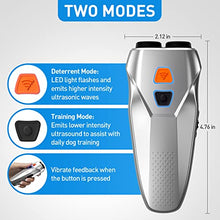 Load image into Gallery viewer, Dog Barking Control Devices Dual Sensor Anti Barking Device with Training/Deterrent Modes Dog Whistle to Stop Barking Ultrasonic Dog Barking Deterrent with LED Flashlight 25 FT Range Rechargeable