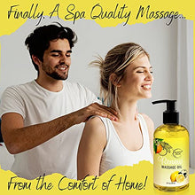 Load image into Gallery viewer, Renew Massage Oil with Orange, Lemon & Peppermint Essential Oils - Great for Massage Therapy or Home use. Ideal for Full Body – with Almond, Grapeseed & Jojoba Oils – By Brookethorne Naturals