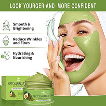 Load image into Gallery viewer, AUIAU Green Tea Skincare Facial Mask Detox Clay Mud Mask with Avocado & Aloe ,Deep Cleansing ,Hydrating, Detoxing, Healing, and Relaxing, Pore , Acne, and Blackhead Treatment Mask
