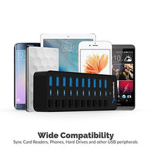 Load image into Gallery viewer, Sabrent 10-Port 60W USB 3.0 Hub with Individual Power Switches and LEDs Includes 60W 12V/5A Power Adapter (HB-BU10)