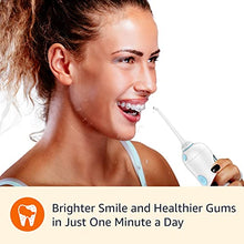 Load image into Gallery viewer, Amazon Basics HydroClean Cordless Water Flosser, 1 Water Flosser Handle, 2 Flosser Tips, 2 AA batteries included