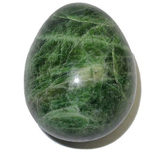 Load image into Gallery viewer, Satin Crystals Diopside Egg Collectible Green Heart Chakra Healing Love & Life Lessons Gemstone P01 (2.0 Inch)