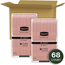 Load image into Gallery viewer, Depend Fit-Flex Adult Incontinence Underwear for Women, Disposable, Maximum Absorbency, Extra-Large, Blush, 68 Count