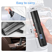 Load image into Gallery viewer, SEDISON Portable Air Compressor Pump: Rechargeable Mini Tire Inflator LCD Display & Emergency LED Light 150 PSI Wireless Electric Air Compressor for Bicycle Motorcycle Tires Ball and Other Inflatables