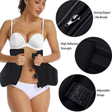 Load image into Gallery viewer, HOPLYNN Neoprene Sweat Waist Trainer Corset Trimmer Shaper Belt for Women , Workout Plus Size Waist Cincher Stomach Wraps Bands Medium Black