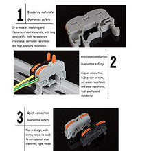 Load image into Gallery viewer, UOHGDPY DIN Rail Terminal Blocks,Universal Compact Wire Wiring Connector (40 pcs connectors+4 pcs Article in parallel+4 pcs Digital identification+40 pcs screw)