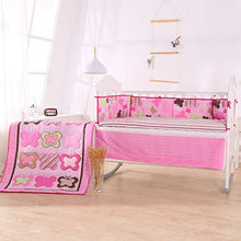 Load image into Gallery viewer, Wowelife Baby Pink Butterfly 7 Piece Baby Girl Bedding Crib Sets with Bumpers(Pink Butterfly)