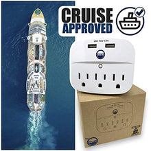 Load image into Gallery viewer, Royal Caribbean Essentials Kit - Cruise Power Strip, Lanyards & Royal Caribbean Luggage Tags