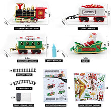 Load image into Gallery viewer, Hot Bee Christmas Toy Train Set, Electric Steam Train Toy w/ Smoke, Lights & Sounds Railway Tracks Kits for Under The Tree Gifts for 3 4 5 6 7 8+ Year Old Boys & Kids