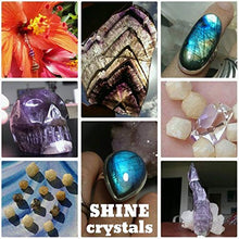 Load image into Gallery viewer, MOLDAVITE & RHODIZITE NECKLACE Wire Wrap 925 Silver on a 19" Durable Black Silk Chain! Metaphysical Reiki Healing Energy Genuine Czech Synergy 12 Crystal Pendant Tektite!