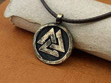 Load image into Gallery viewer, Viking Mens Necklace Norse Valknut Amulet Pendant Necklace Jewelry Viking Jewelry
