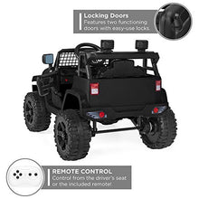 Load image into Gallery viewer, Best Choice Products 12V Kids Ride On Truck Car w/Parent Remote Control, Spring Suspension, LED Lights, AUX Port - Black